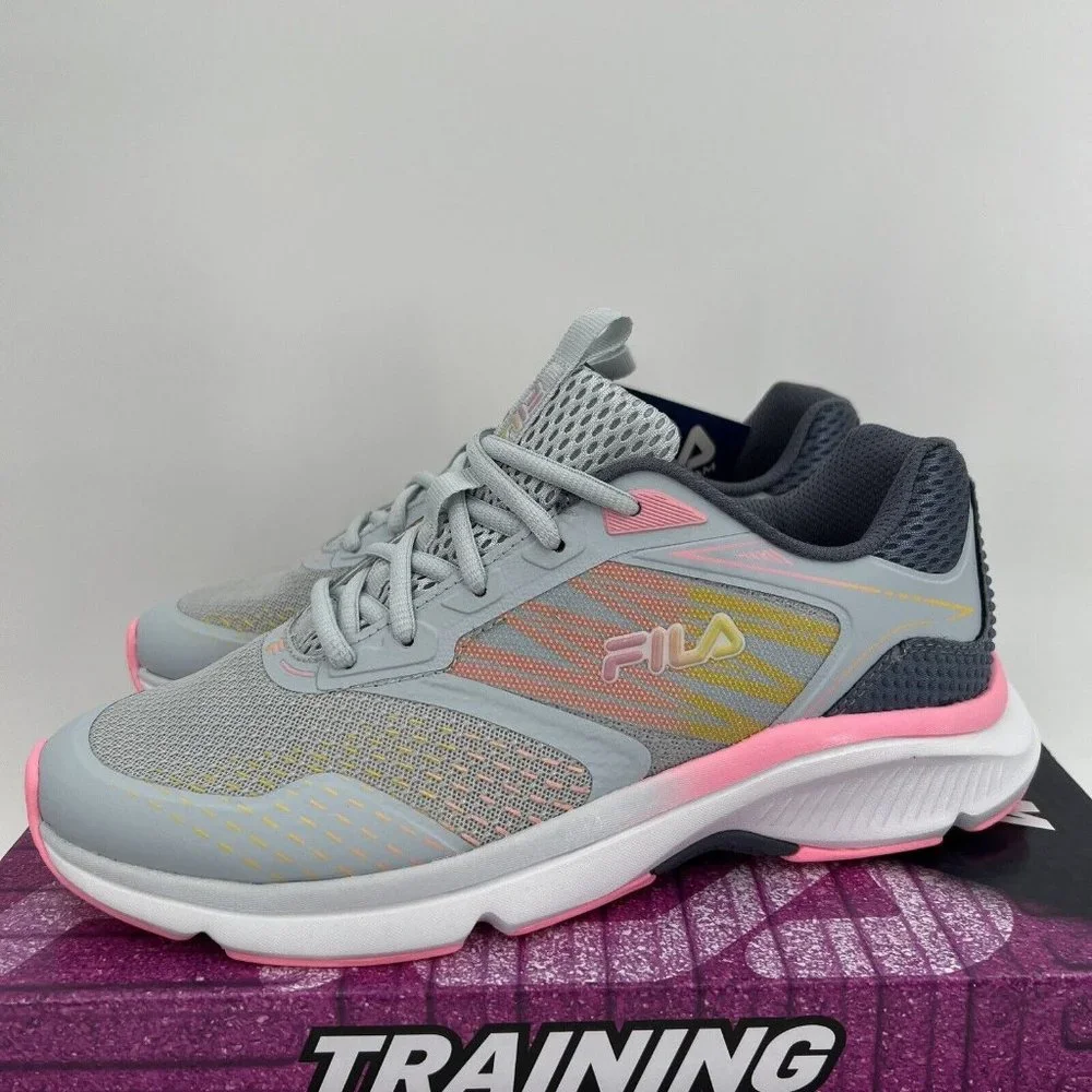 FILA Women's Memory Trexler 3 Running Shoes sz 10 Gray/Pink/Blue 5RM01888-414